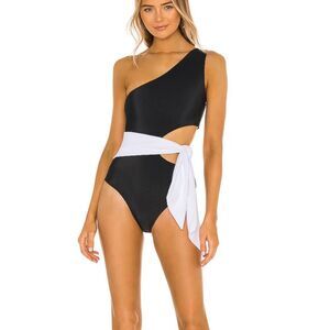 Sports Illustrated Swim Navy/White One Piece Swimsuit Large